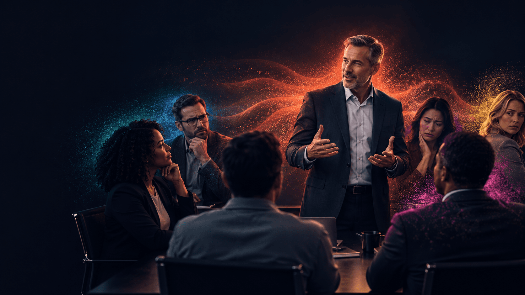 Leadership team in a working meeting